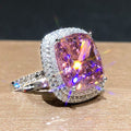 Cushion Halo Statement Ring In Nine Color And Finish Variants view 2