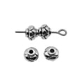 Petal Pattern Round Metal Spacer Beads in Three Finishes view 3