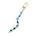 Long Oval Bead Strand Clip Keychains in Seven Colorways view 5