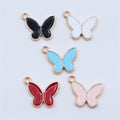 Enamel Butterfly Charms in Five Colors for Jewelry and Craft Making view 2