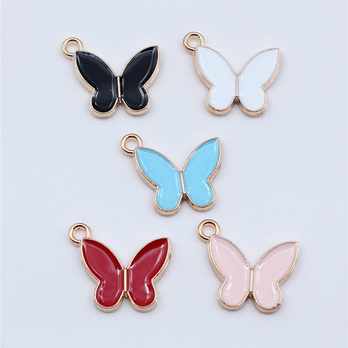 Enamel Butterfly Charms in Five Colors displayed product view