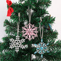 Rhinestone Snowflake Hanging Ornament Metal Tree Charm view 1