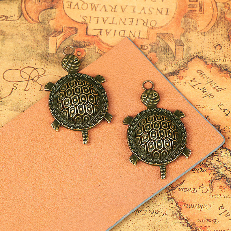 Vintage Alloy Turtle Keychain Pendant Charm