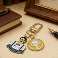Father Day Dad Trophy Enamel Keychain Gold Lobster Clip view 3