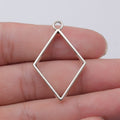 Open Diamond Resin Frame Charms in 4 Finishes for Jewelry Making view 6