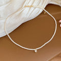 Delicate Pearl Strand Necklace with Single Pearl Drop view 1