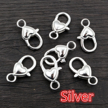 Heart Swivel Lobster Clasps Jewelry Making Components