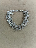 Abstract Curvy Metal Link Bracelets Gold and Silver Tone view 7