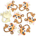 Printed Cat Charms in Gold and Silver Tones, Five Cat Designs view 10
