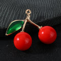 Cherry Charm Pendant Glossy And Glitter Finish Two Sizes view 7