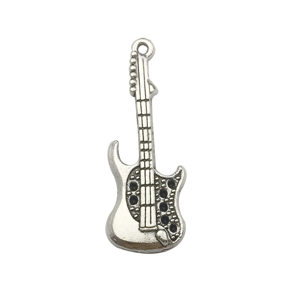 Antique Silver Zinc Alloy Saxophone Violin Music Note Charm Pendant for DIY Jewelry Making