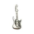 Antique Silver Zinc Alloy Saxophone Violin Music Note Charm Pendant for DIY Jewelry Making