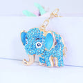 Rhinestone Elephant Keychain With Lobster Clasp And Split Ring view 2