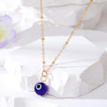 Gold and Silver Tone Round Glass Evil Eye Bead Pendant Necklaces view 4