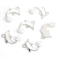 Colorful Dolphin Faux Pearl Pendant Charms in 20 Styles view 7