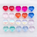 Transparent Glass Heart Beads in 6mm 8mm and 10mm Sizes view 8