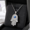 Silver Crystal Hamsa