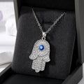 Gold and Silver Tone Hamsa Evil Eye Pendant Necklaces view 10