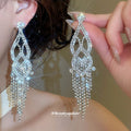 Crystal Cutout Chandelier Stud Earrings Fashion Jewelry view 4