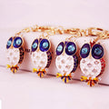 Rhinestone Owl Metal Keychain With Lobster Clasp And Split Ring view 10