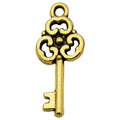 Matte Gold-Tone Heart and Four-Leaf Clover Metal Charms with 26 Listed Options view 8