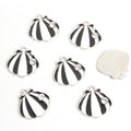 Striped Enamel Seashell Charms in Five Colors and Two Metal Tones view 9