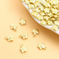 Gold Tone Fu Character Star Metal Pendant Charm for Jewelry Making view 1