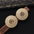 Double-Sided Brass Blessing Compass Keychain Desk Toy Ornament
