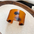 Acetate Wide Open Cuff Bracelets Tortoise Three Colors view 6