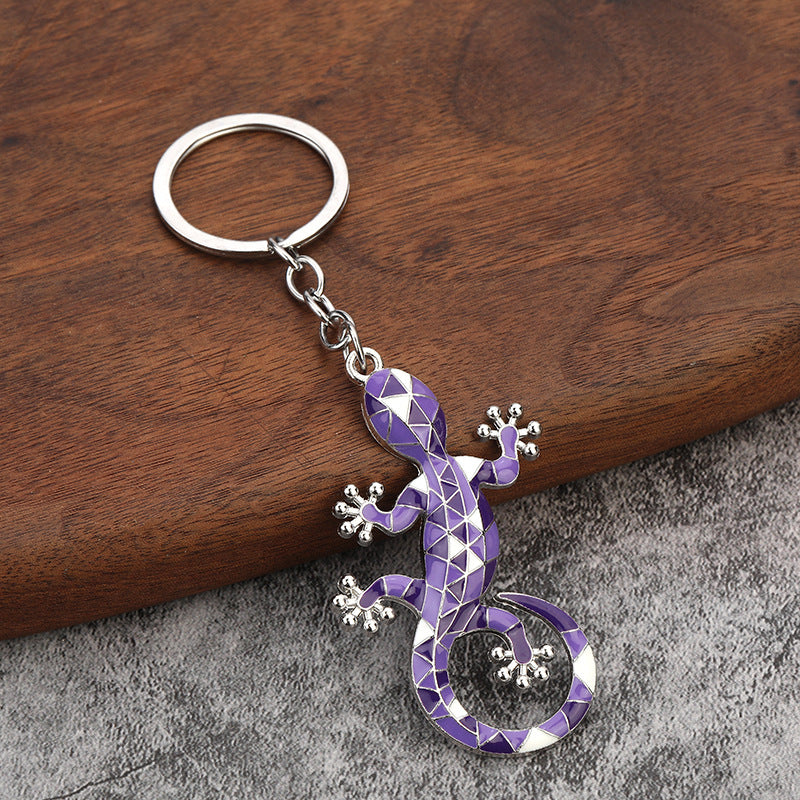 Cute Gecko Zinc Alloy Keychain Car Charm Gift Accessory