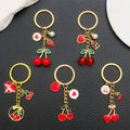 Red Cherry Strawberry Heart Metal Keychain Collection view 2