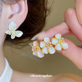 Pastel Petal Butterfly Stud Earrings in Four Colorways view 2