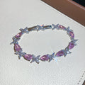 Teardrop Flower Crystal Bracelets Multicolor Blue Pink view 8