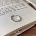 Gold Tone Hammered Texture Open Adjustable Band Ring view 4
