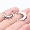 Five Loop Crescent Metal Earring Connectors for Jewelry Making view 1