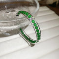 Beaded Hoop Earrings Open Cuff Bracelets Pink Blue Green view 7
