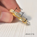 Gold and White Gold Tone Twisted Pave Crystal Bands Sizes 6-10 view 4