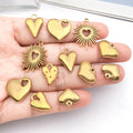 Gold-Tone Heart Metal Charms with 14 Listed Options view 2
