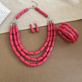 Acrylic Tube Bead Necklace Bracelet Earring Three Colors view 6