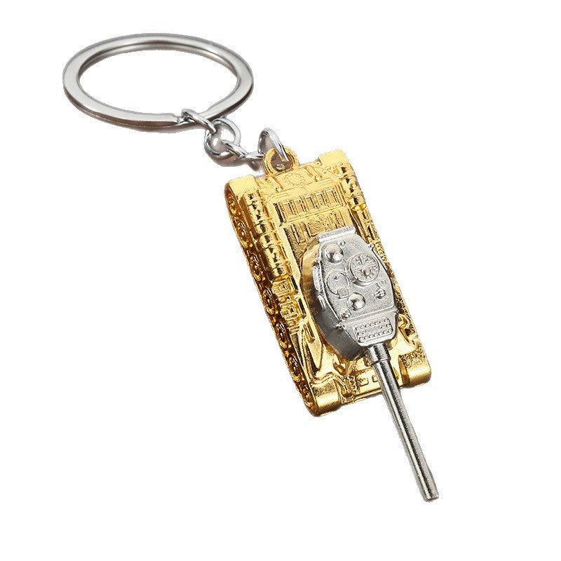 T34 Tank Model Zinc Alloy Keychain Car Hanging Pendant Gift