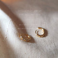 Geometric Buckle Huggie Hoop Earrings In Gold And Silver Tone view 6
