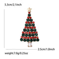 Crystal Christmas Tree Brooch With Star in Two Colorways view 4