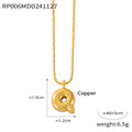 Gold Balloon Letter Pendant Necklaces Copper Initial Charms A-Z view 7