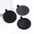 Round 25 mm Metal Pendant Tray Settings in Two Antique Finishes view 4