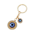 Gold and Silver Tone Openwork Heart and Round Evil Eye Keychains view 5