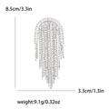 Crystal Arch Brooch With Long Graduated Fringe in Four Colors view 9