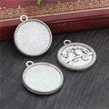 Bird Back Round Pendant Bezel Blank for Cabochon Craft view 3