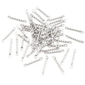 Silver Tone Double Loop Connector Bars in Six Textures and Sizes view 6
