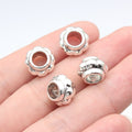 11x11x7.8mm 2.1g Antique Silver Zinc Alloy Large Hole Spacer Beads for Handmade Jewelry Making