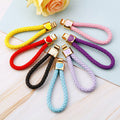 Braided Heart Wrist Loop Keychains in Eight Colors and Random Option view 1